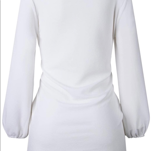 White Front Tie Dress - Picture 4 of 6